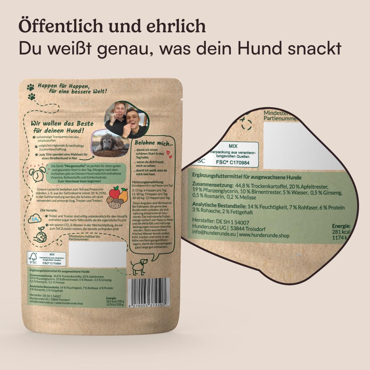 Hundehappen Morgenmuffel