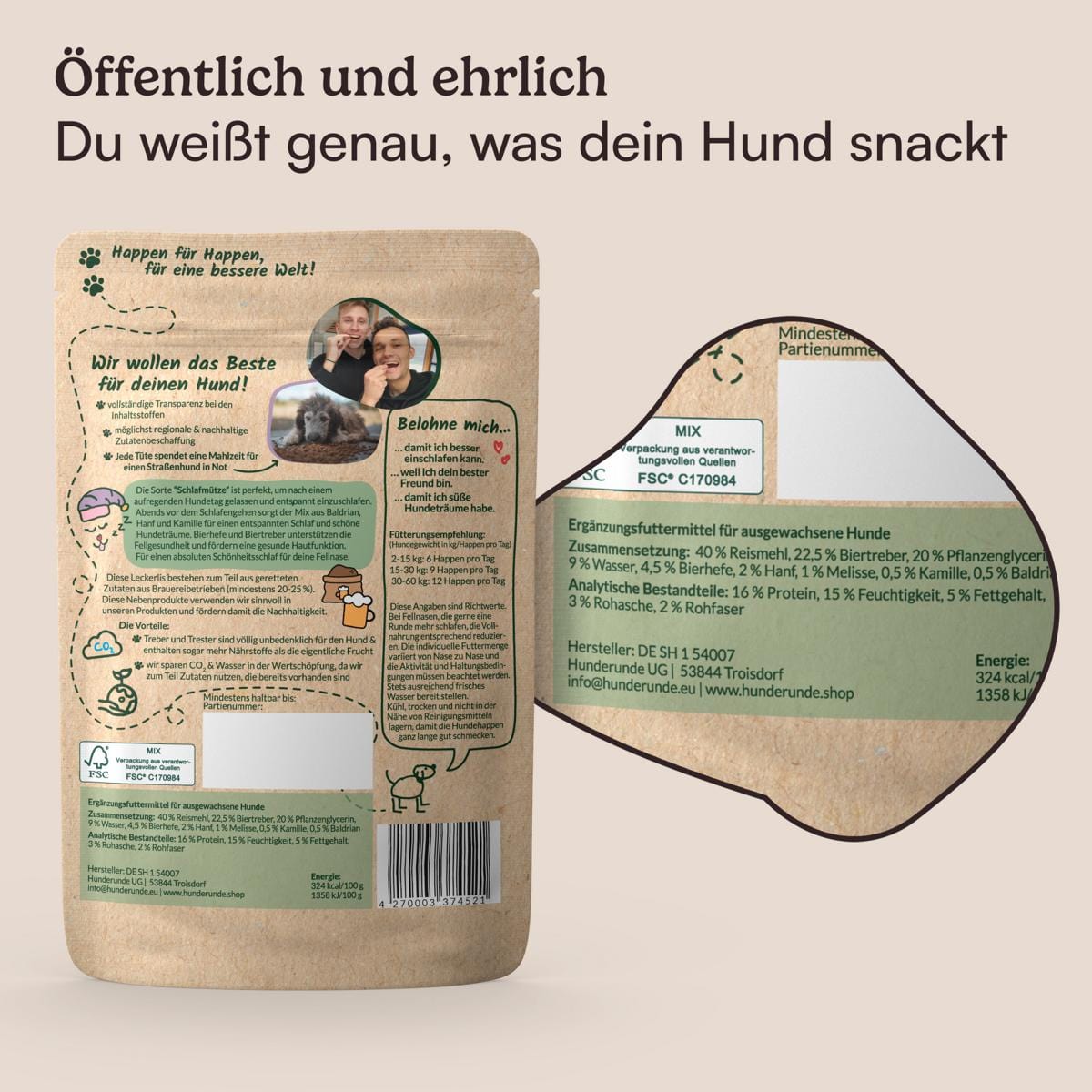 Hundehappen Schlafmütze
