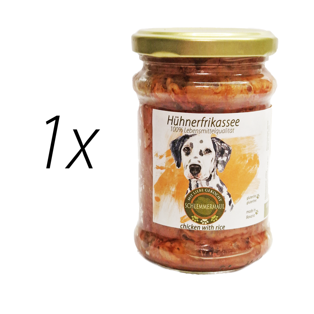 Hühnerfrikassee für Hunde