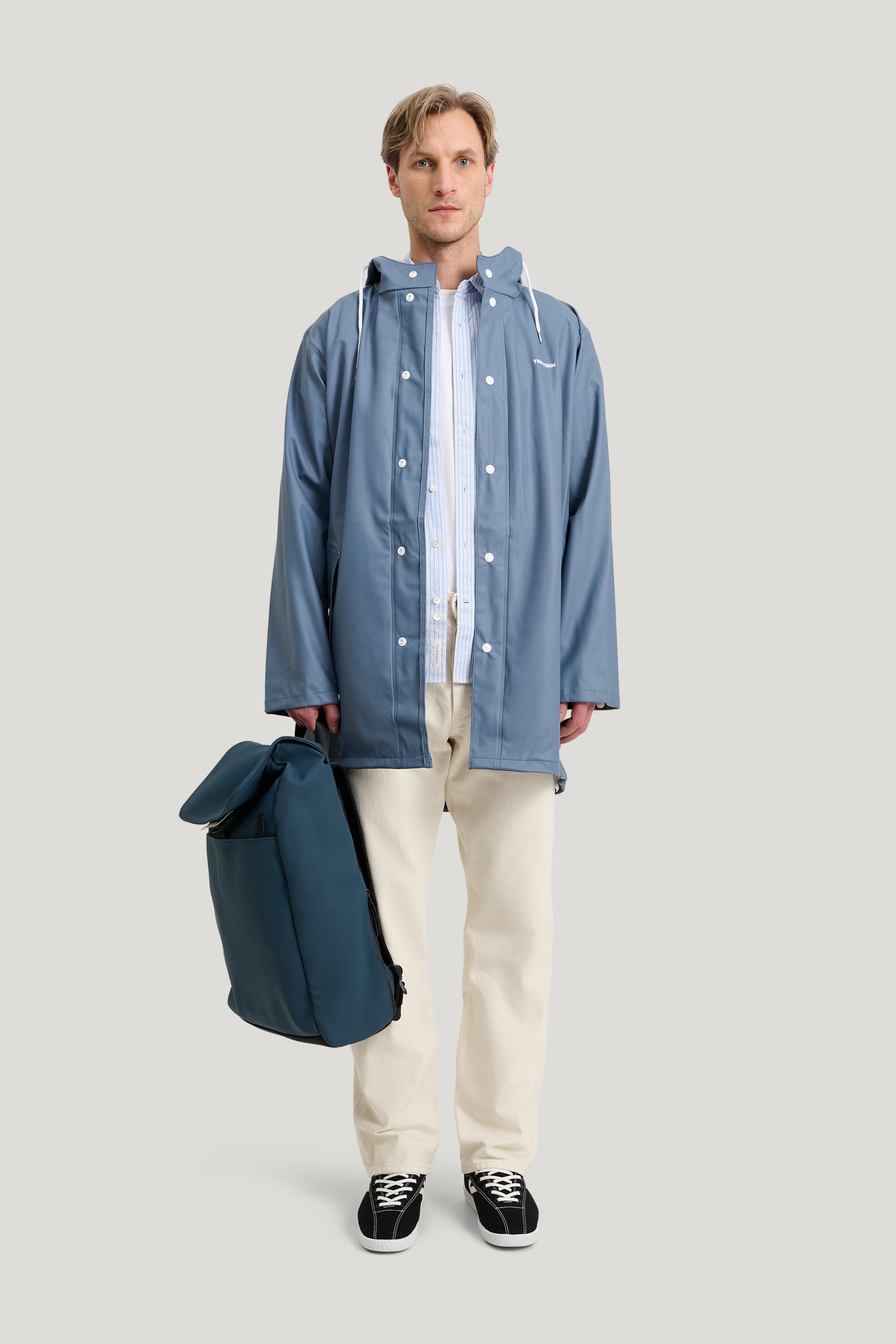 REGENJACKE WINGS - Stone blue