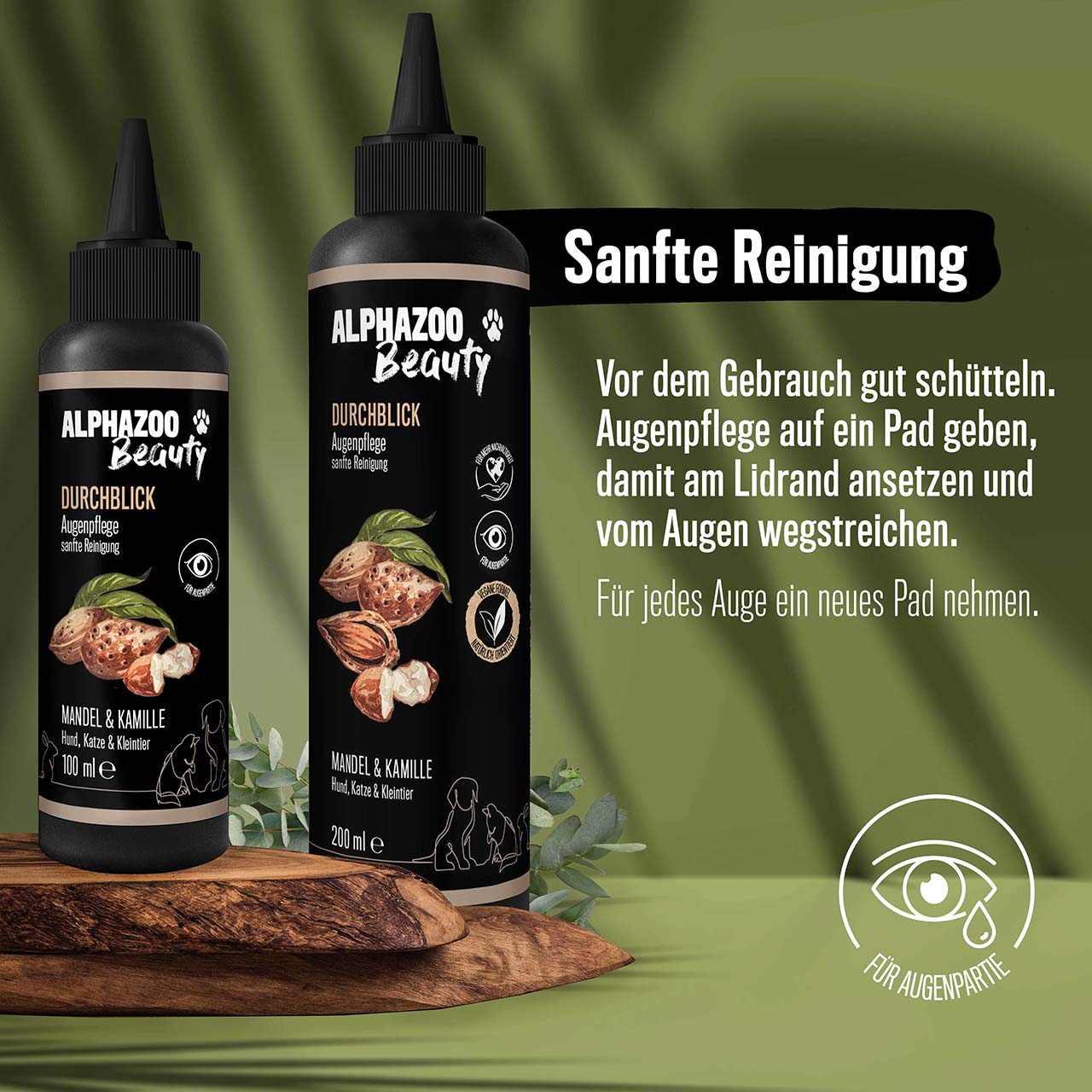 DURCHBLICK AUGENPFLEGE FÜR HUNDE & KATZEN, SANFTER AUGENREINIGER