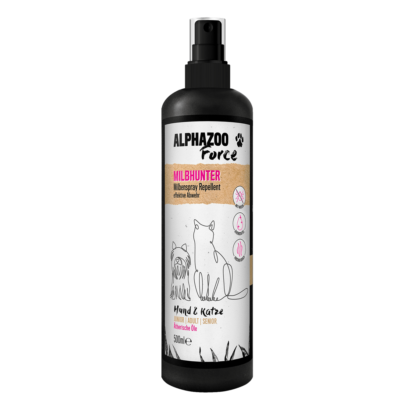 MILBHUNTER MILBENSPRAY FÜR HUNDE & KATZEN, STARKES ANTI MILBENMITTEL