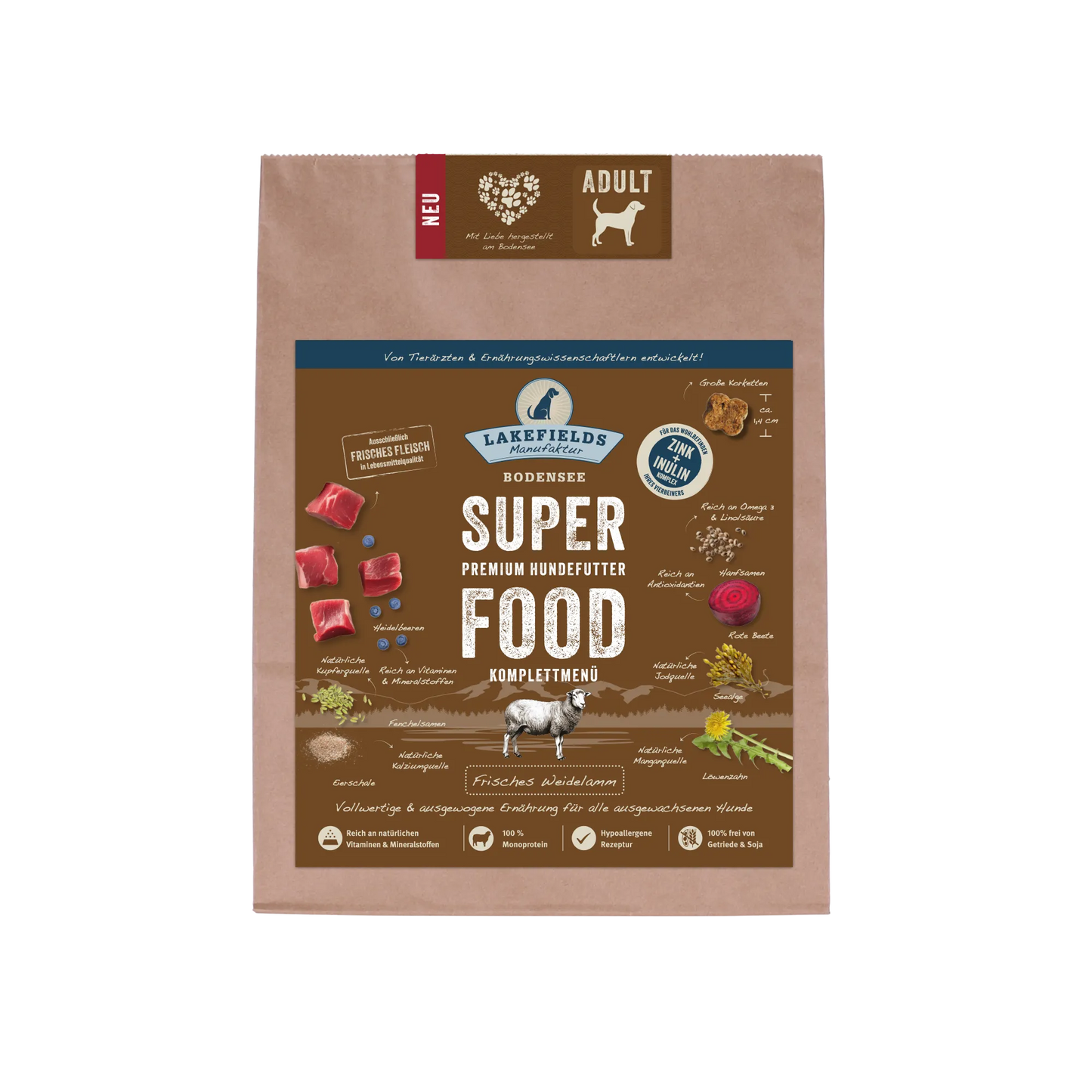 SUPERFOOD Weidelamm für ausgewachsene Hunde