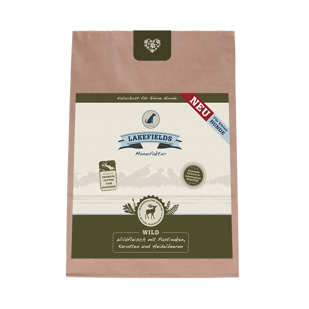 Trockenfleisch Menü Wild für ausgewachsene, kleine Hunde