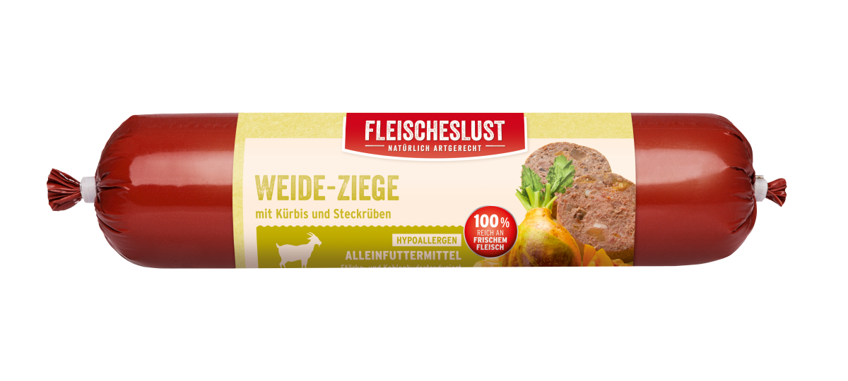 Ziege mit Kürbis mit Steckrübe, Kürbis & Heidelbeere