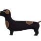 Lederspielzeug-Dackel-Hund