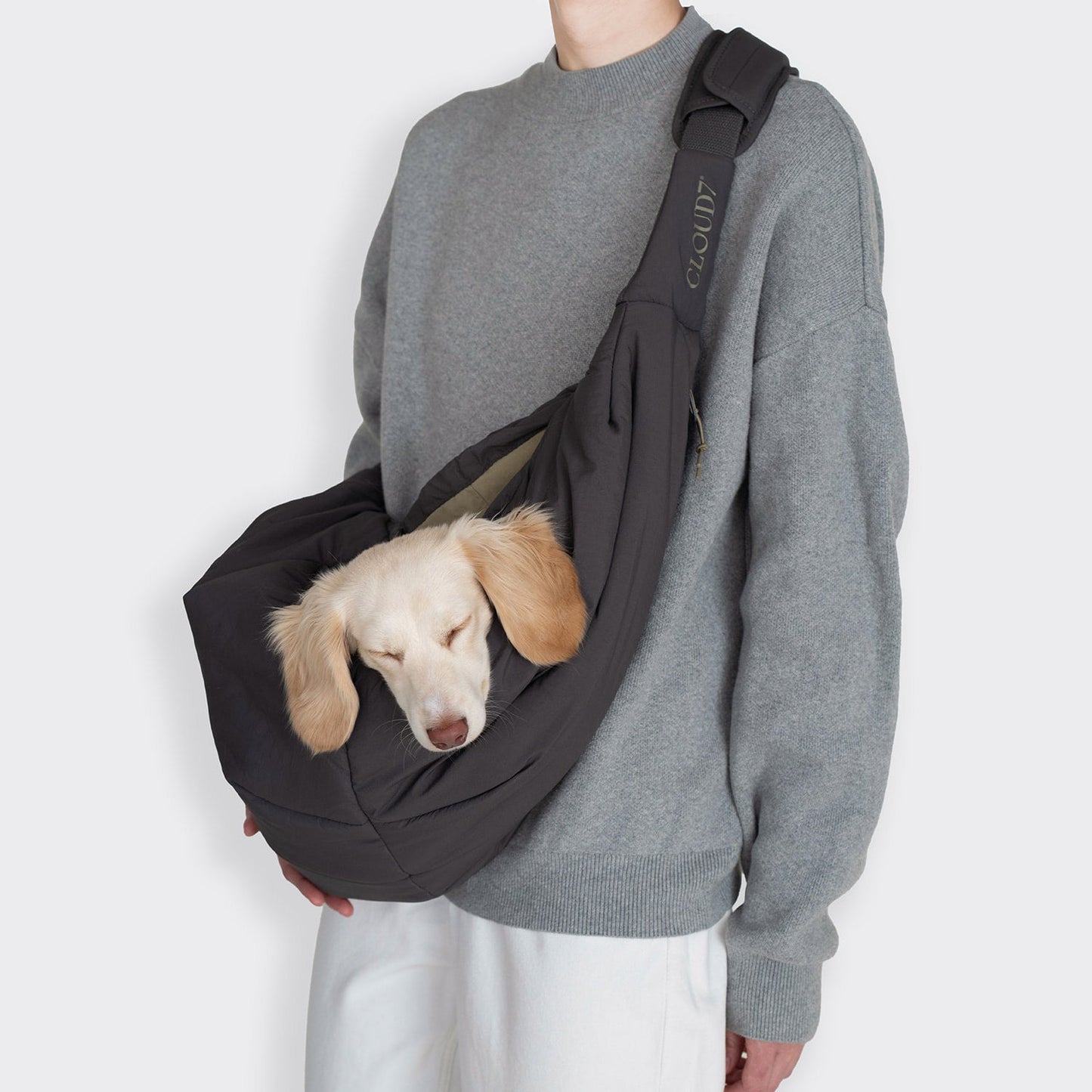 Hundeumhängetasche LTTL Puffer Dark Grey/Khaki