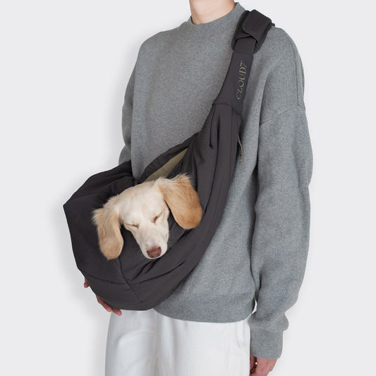 Hundeumhängetasche LTTL Puffer Dark Grey/Khaki