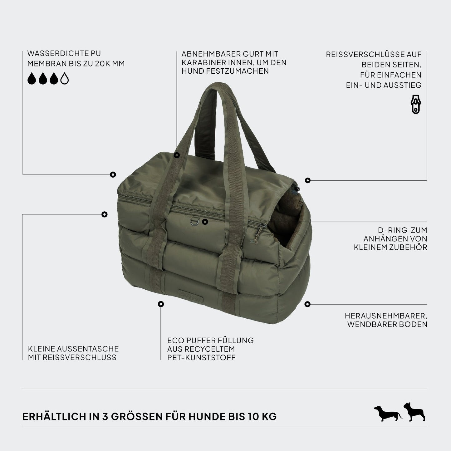 Hundetasche Montreal Sandy Brown
