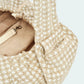 Welpentragetasche Hahnentrittmuster beige
