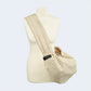 Welpentragetasche Hahnentrittmuster beige