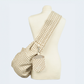 Welpentragetasche Hahnentrittmuster beige