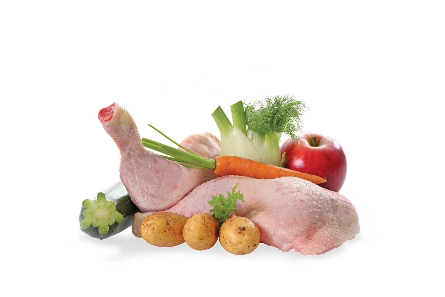 Dosenfleisch-Menü Huhn für Welpen mit Fenchel, Äpfeln und Kartoffeln