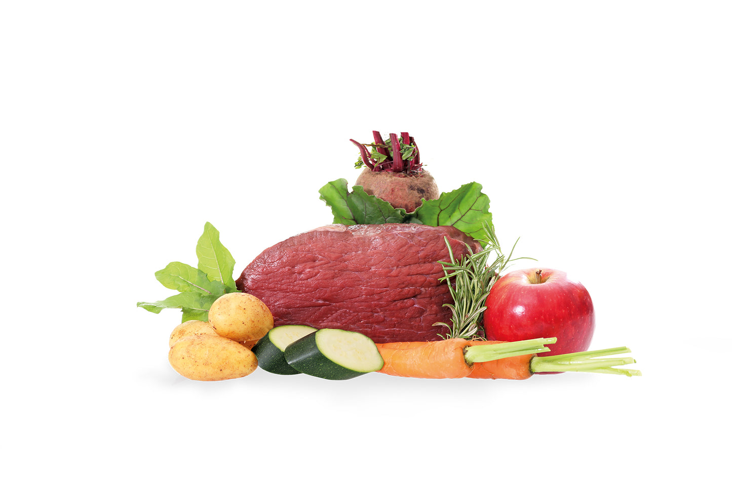 Dosenfleisch-Menü Rind für Welpen mit Möhren,Äpfeln und Kartoffeln